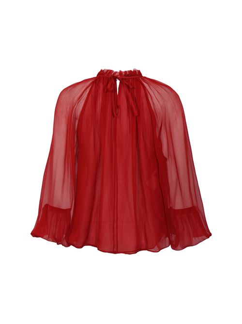 Blusa in chiffon di seta con fiore ALBERTA FERRETTI | A0213 51150112